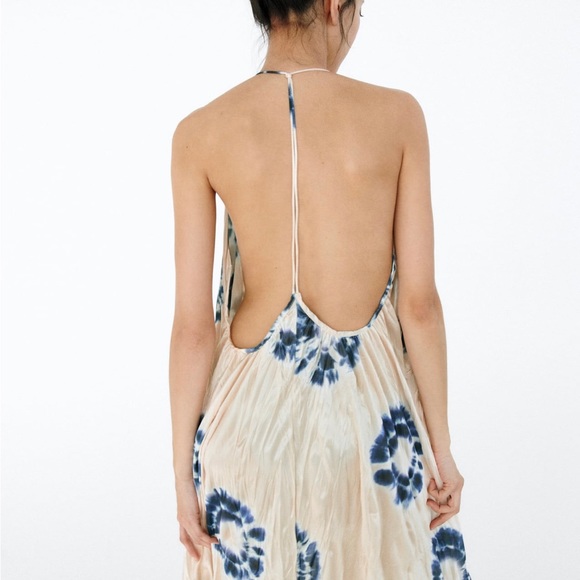 Tie Dye Maxi Dress with Open Back NWT - Picture 2 of 3